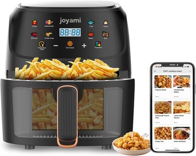 joyami Heißluftfritteuse 6L Fritteuse mit Touch-Screen-Steuerung Ohne Öl