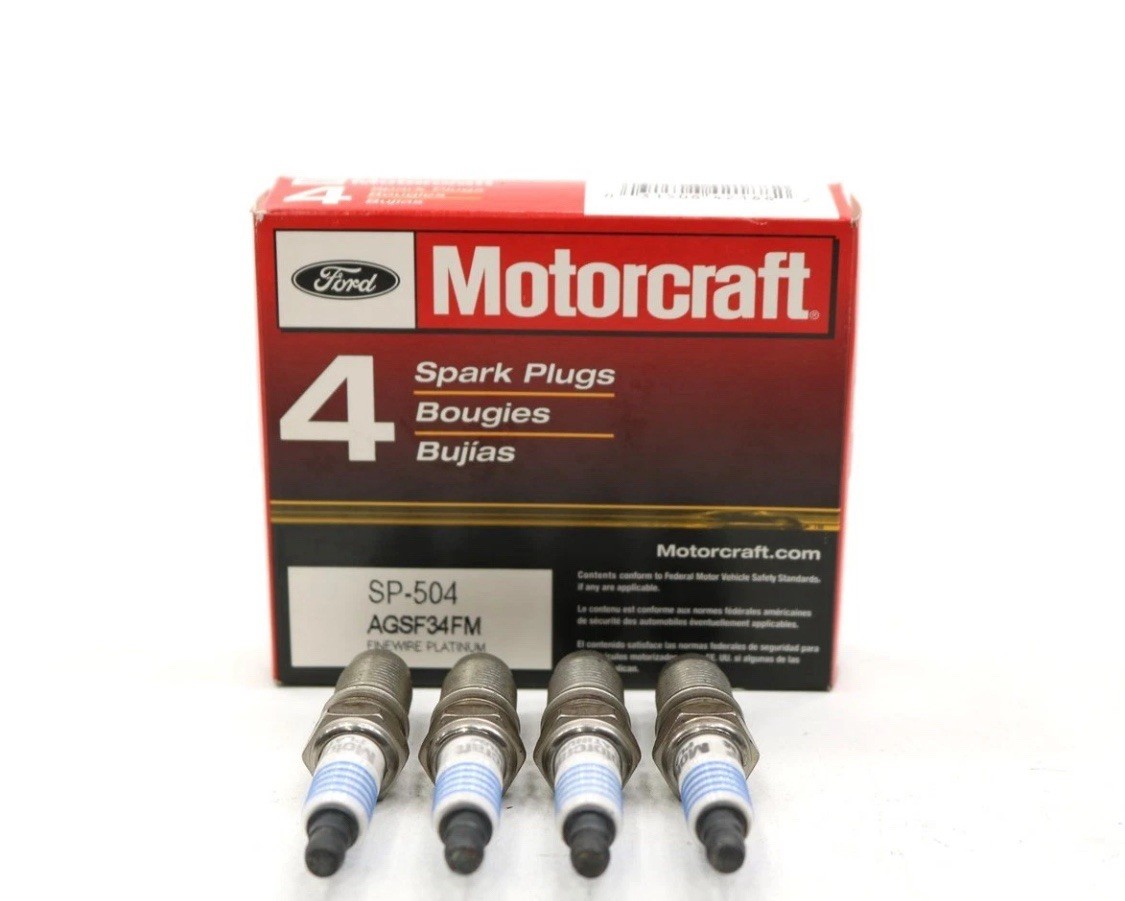 NEW Motorcraft Spark Plugs Set of 4 SP-504 Ford Mercury 1.9 2.0 3.8 4.2 87-08