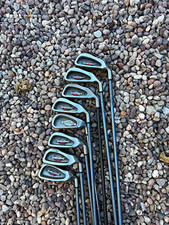 Callaway Big Bertha Iron Set 3-9 and PW 8 Clubs, Regular Flex cavity backed.
