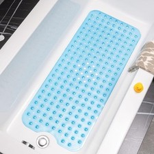 HITSLAM Bath Mat for Tub, Non Slip Bathtub Mat, 40 x 16 Inch Extra Long Bath Tub