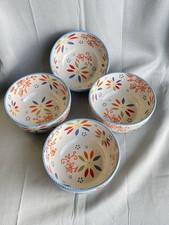 Temptations by Tara Set Of 4 Garden Party 18 oz Bowl  hummingbird ladybug NEW