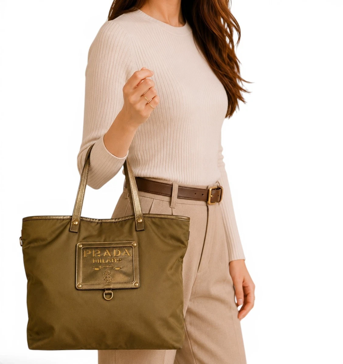PRADA Tessuto Nylon Exterior Tote Bags & Handbags for Women for