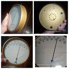 Rare orange crush Soda Bottling company thermometer Ice fuel Carbonated Tracy Ca