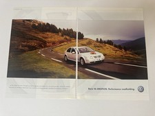 Original Vintage 2001 VW Bora V6 4Motion Magazine Advert Poster Man Cave Retro.
