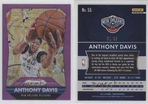 2015-16 Panini Prizm Purple Prizm /99 Anthony Davis #55