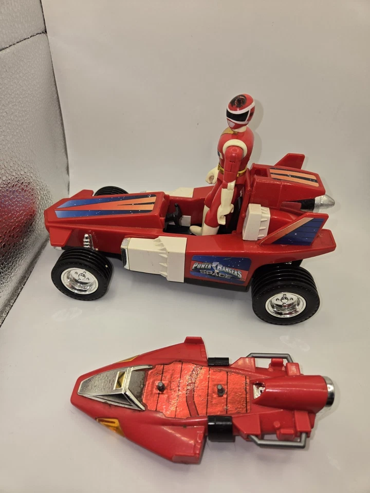 Vehículo Power Rangers In Space Deluxe rojo Galactic Rover Bandai 1997 Foto 2 de 4
