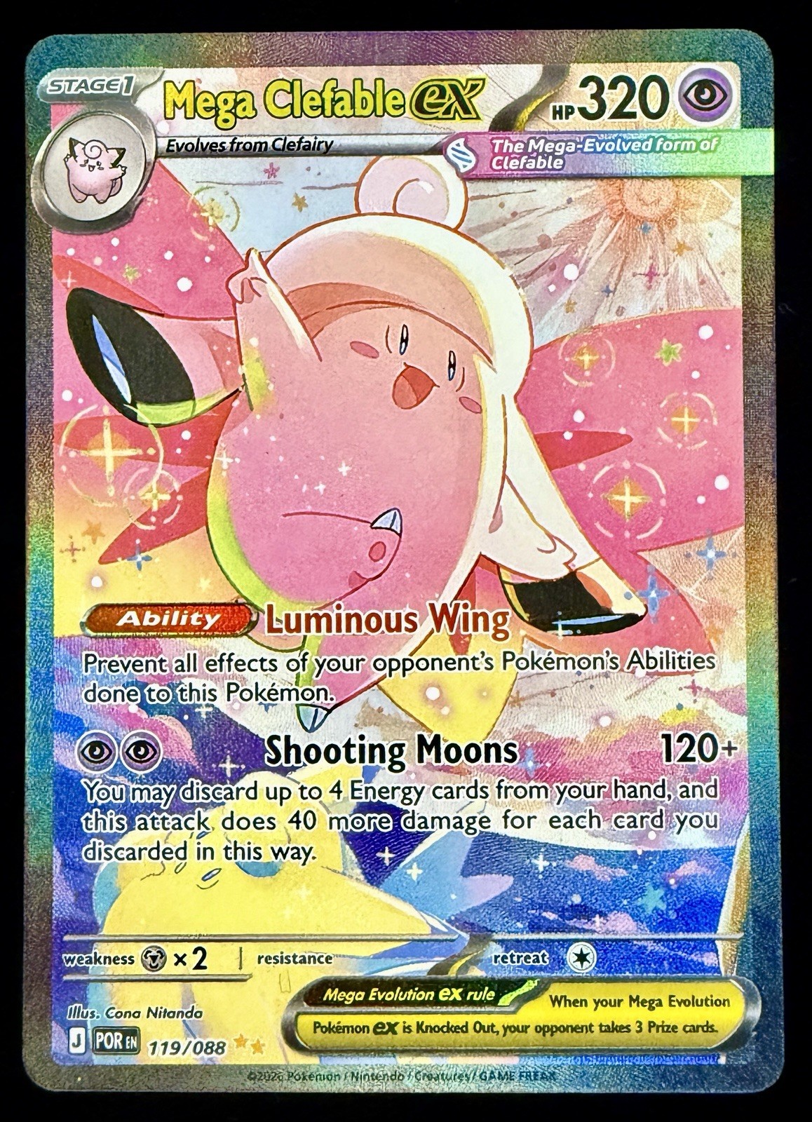 Pokemon Mega Clefable EX 119/088 Perfect Order
