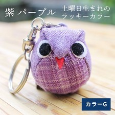 Handmade Owl Lucky Charm Keychain - Hand-woven Fabric Mascot for Luck Happiness