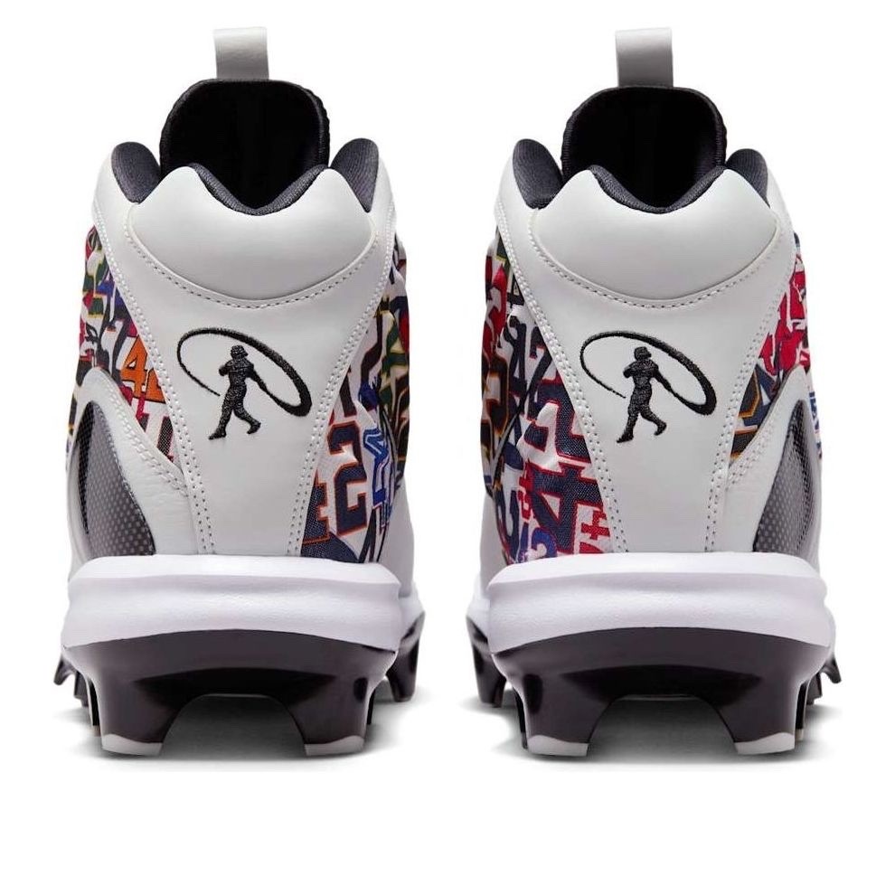 Nike Griffey 2 MCS Jackie Robinson Baseball Cleats Size 11.5 Grey