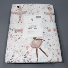 POTTERY BARN - Ballerina Organic Cotton Sheet Set -TWIN - New