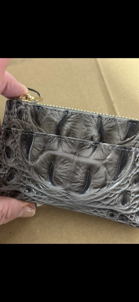 Cartera de cuero Brahmin Anita color carbón Zinnia gris nueva con etiquetas Foto 3 de 4