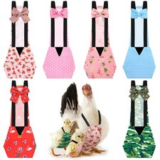 6 Pcs Washable Chicken Diapers Reusable Pet Diaper with Bow Tie for Pet Ducks...