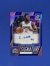 2017 Donruss Optic Signature Purple Prizm Tyrone Wallace #89 Auto autograph