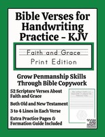 Bible Verses For Handwriting Practice - KJV Faith and Grace Print Edition Buch