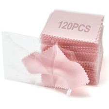 120PCS Jewelry Cleaning Cloth, Professional Polishing Cloth Individually Wrap...