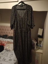 Black and Gold Polka Dot Maxi Dress