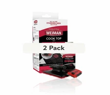 (2 PACK) Weiman Glass Stove Top Complete Cleaning Kit Cleaner Scrubber & Scraper