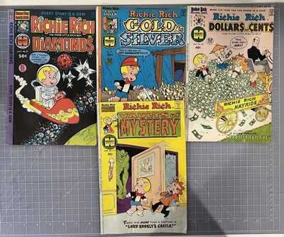 Richie Rich 4-Comic Lot (Harvey Comics, 1970s)