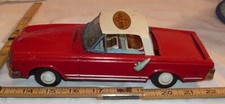 MERCEDES BENZ SL CAR WITH MOVING TOP TIN FRICTION TOY T.T. JAPAN