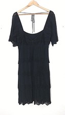 Marciano Guess Dress Black Short Sleeve Stretch Size L Party Cocktail 