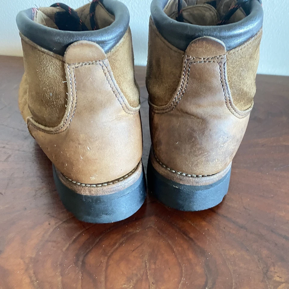 Dexter винтажный мужской 8 М коричневая замша туризм горные ботинки новые шнурки Vibram подошвы - Изображение 3 из 4