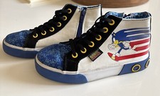 Sega Sonic the Hedgehog Hi-Top Kids Shoes, Canvas Sneakers, Size 2