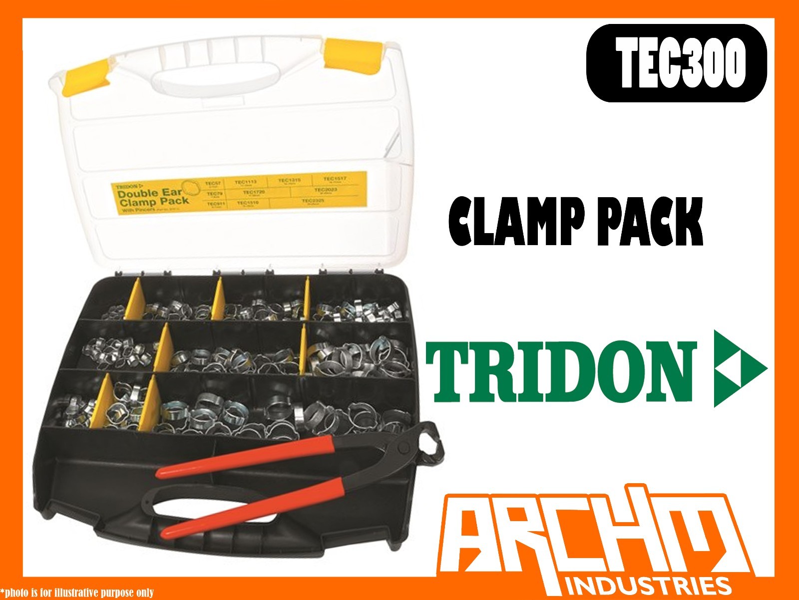 TRIDON TEC300 CLAMP PACK (TEC SERIES DOUBLE EAR) PINCING PLIER eBay