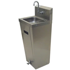 Advance Tabco 7-PS-90 Pedestal Base Hand Sink w/ 10" x 14" x 5" Bowl
