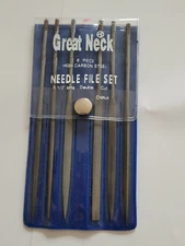 Great Neck 6 Pc High Carbon Steel Needle File Set