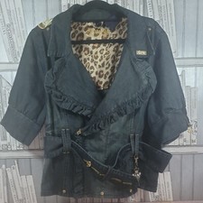 Denim Jacket House Of Dereon By Beyonce Embroidered Double Zip Embellished 2x