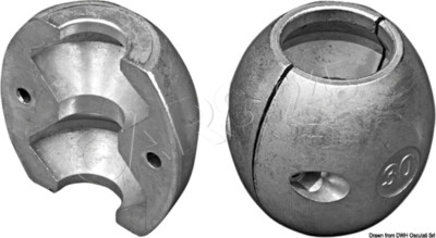 OSCULATI Wellenanode nußförmig 45 mm