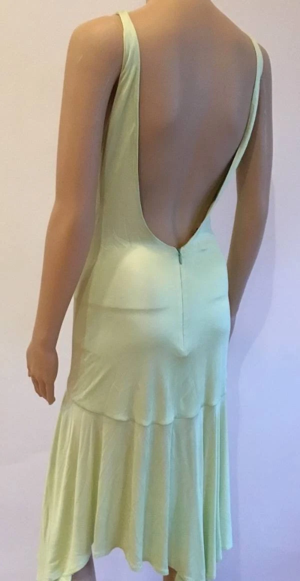 ABITO ASIMMETRICO GIANNI VERSACE SEXY CINTURINO CON RETRO APERTO TAGLIA 42 SS 95