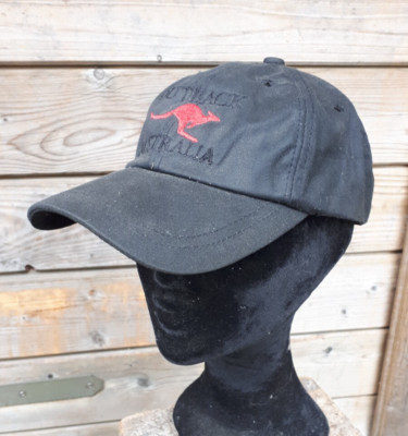 WAX Wachs Cap Australien Baseballcap Outback schwarz ,  Regen fest !!