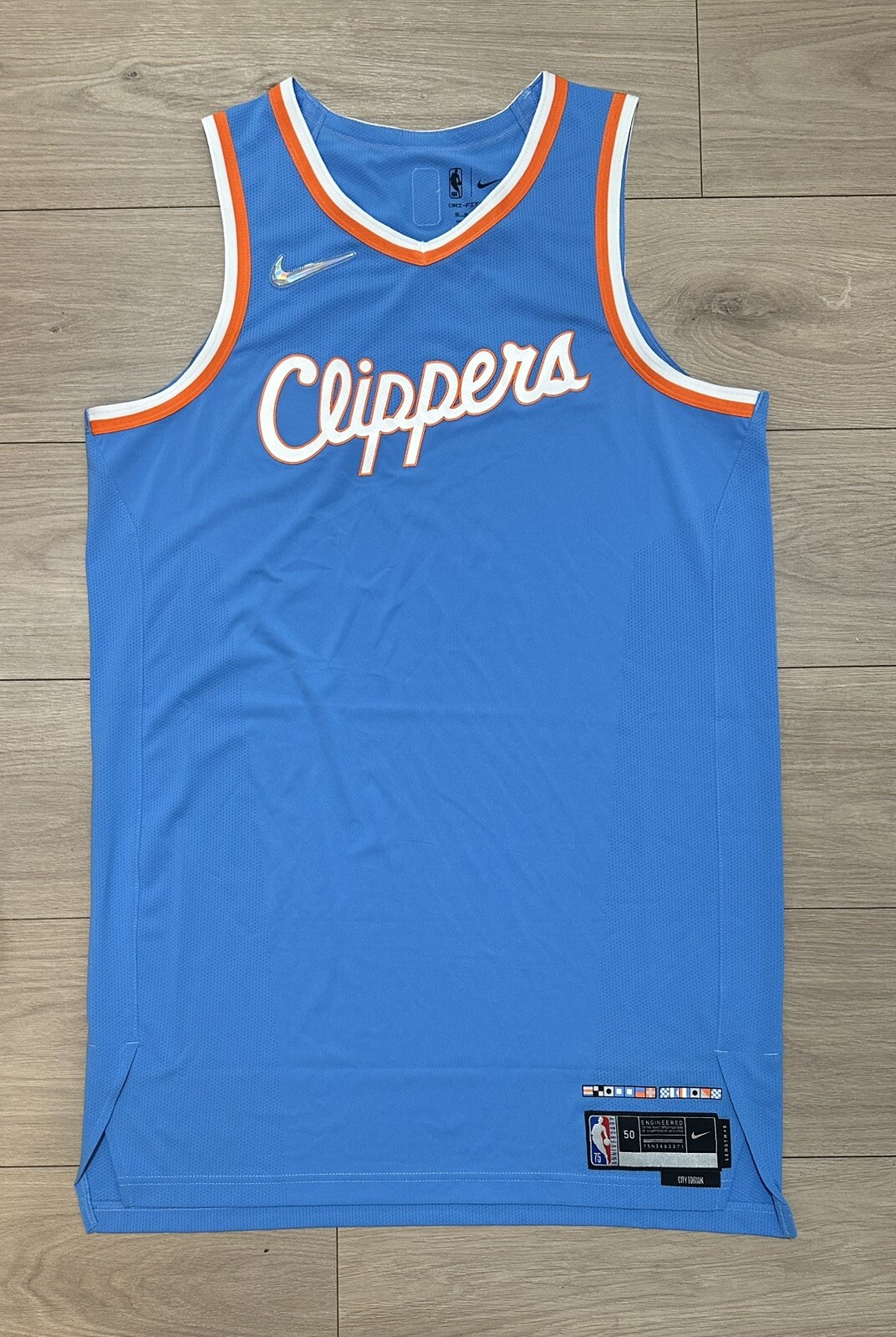 clippers team issued Size 50+6 Nike Pro Cut Jersey Blank 75th Anniversary City