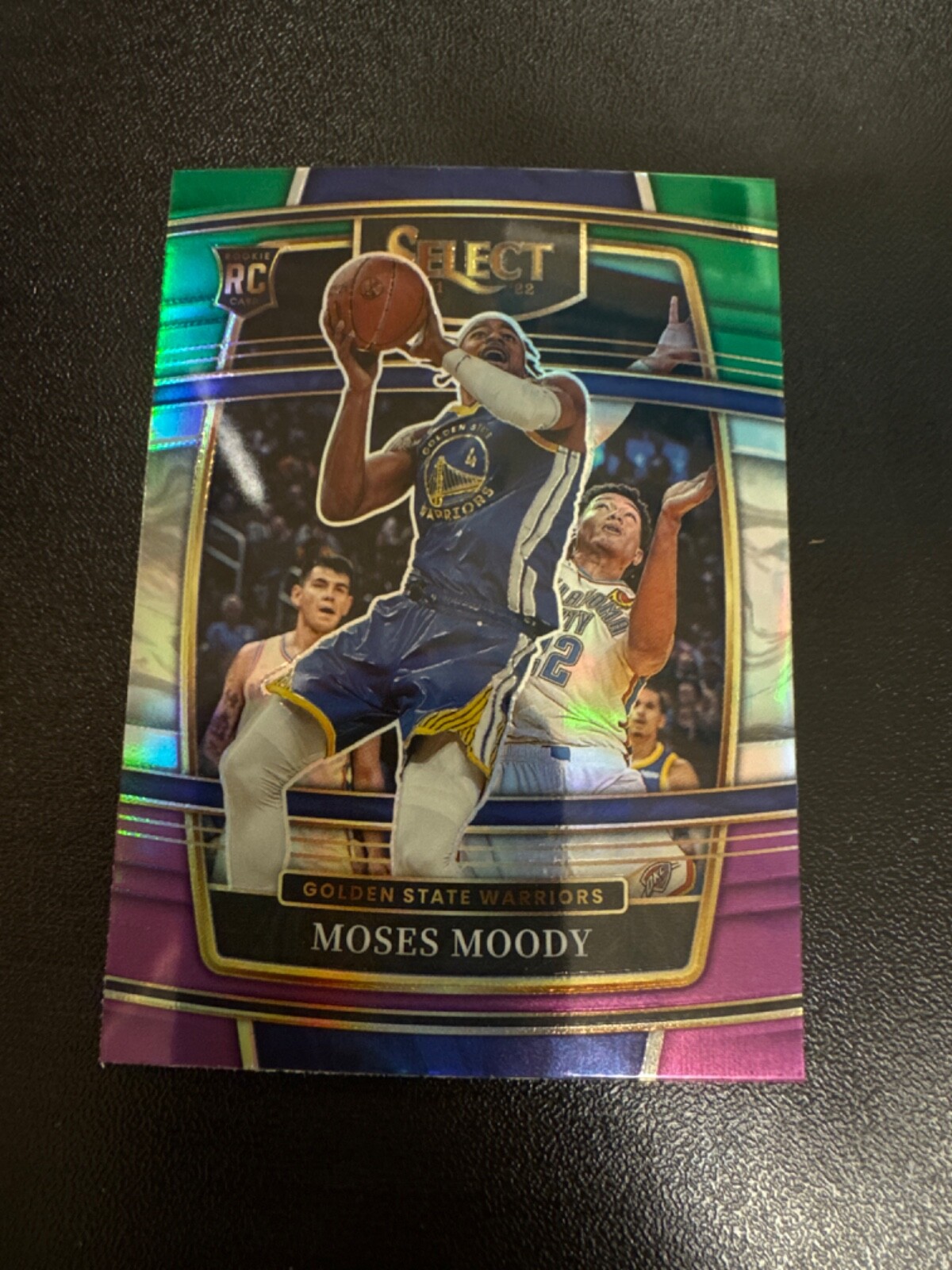 2021-22 Panini Select - Concourse Green White Purple Prizm #62 Moses Moody (RC)
