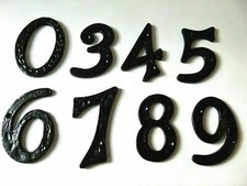 4" House Number Heavy Black Antique Wrought Cast Iron Metal Door Gate 0123456789