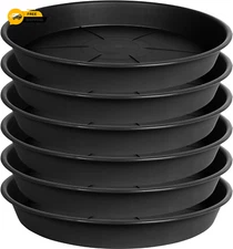 6 Pack of Plant Saucer Tray 4 6 8 10 12 14 17 19 22 25 Inch, Heavy Duty Plastic