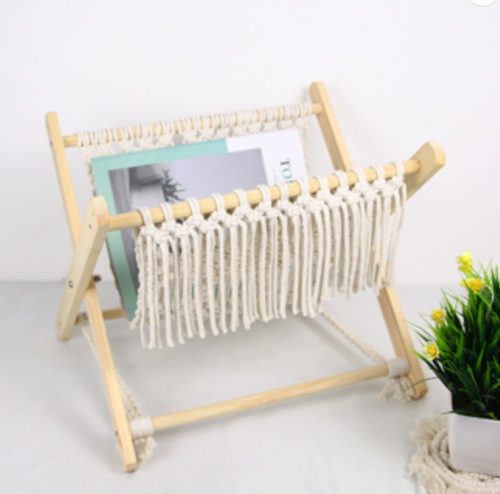 NEW MAGAZINE RACK FREE STANDING WOODEN MAIL NEWSPAPER HOLDER STORAGE SHELF STAND - Picture 2 of 9