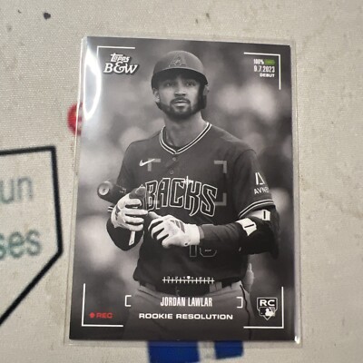 2024 TOPPS BLACK & WHITE Rookie Resolution Jordan Lawlar RC Rookie Diamondbacks