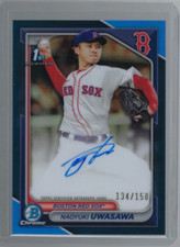 2024 Bowman Chrome Naoyuki Uwasawa 1st Bowman Auto Blue Refractor Parallel /150