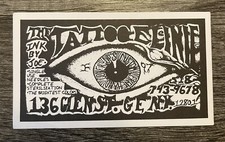 vintage TATTOO CLINIC TATTOO BUSINESS CARD upstate NY ephemera