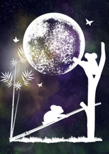 Space And Koalas PREMIUM POSTER FILM PRINT HIGH QUALITY Thick paper