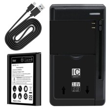 High Capacity 1900mAh Spare Battery Charger Cable for Kyocera DuraXE Epic E4830