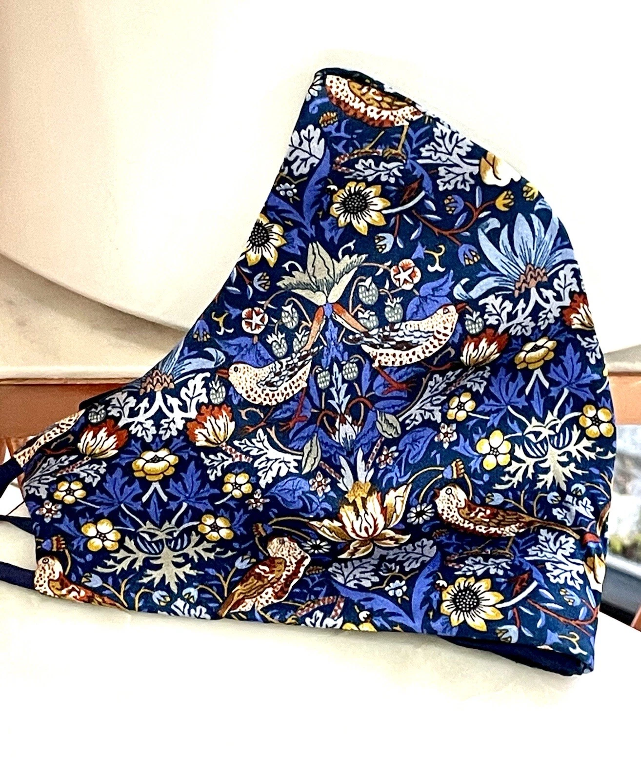 100% Pure Silk Satin & Mulberry Face Mask Liberty London William Morris 🍓Thief