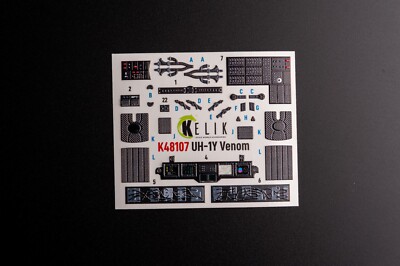 UH-1Y ''Venom'' -  interior 3D decals for Zimi Model/KittyHawk 1/48Kelik K48107