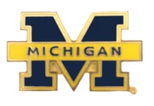 Michigan Wolverines Pins RARE University of Michigan Pin Blue w Yellow Bar Pin