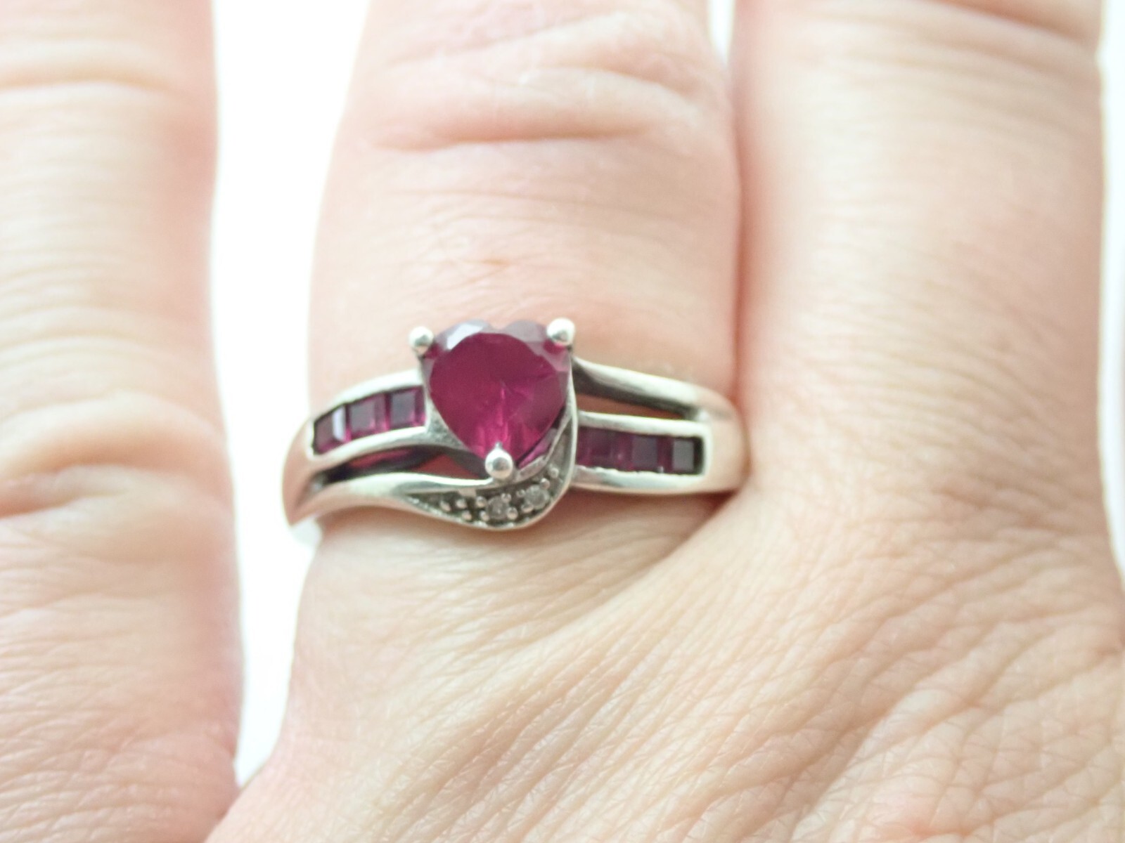 Chuck Clemency STS Signed Ruby Heart Diamond Ster… - image 8