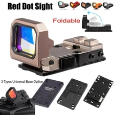 Tactical Flip Up Dot Sight Holographic Reflex Scope Foldable Red Dot Sight RMR