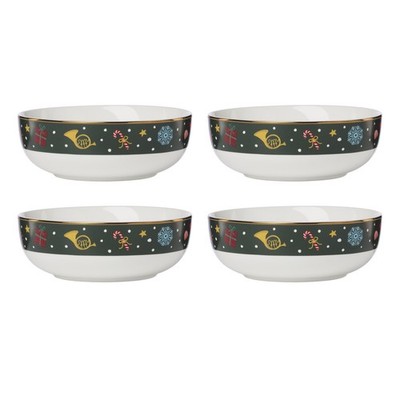 Lenox Nutcracker Ballet All Purpose Bowls, Service For 4, Christmas Dishes, Dinn