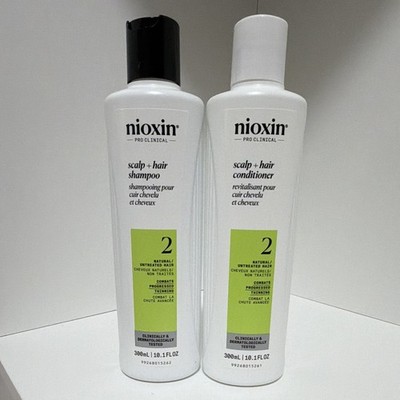 Nioxin Pro Clinical Scalp + Hair System 2 Shampoo & Conditioner 300mL Set